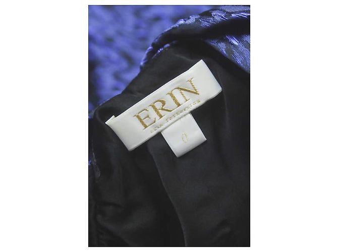 Autre Marque Vestido de jacquard con espalda de cintas ERIN de Erin Fetherston Azul marino - vista 3