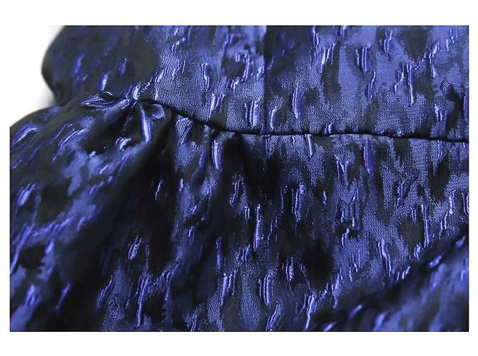 Autre Marque Vestido de jacquard con espalda de cintas ERIN de Erin Fetherston Azul marino - vista 4