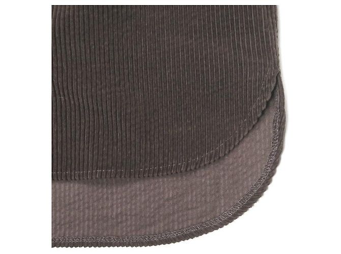 Autre Marque Camicia oversize in velluto a coste marrone a maniche lunghe - vista 6