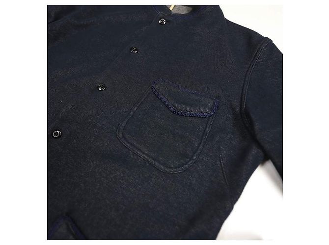 Autre Marque Giacca camicia con colletto alto m's braque Cina blu navy - vista 5