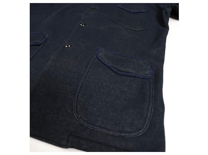 Autre Marque Giacca camicia con colletto alto m's braque Cina blu navy - vista 6