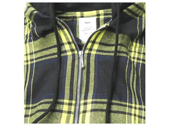 Autre Marque Abito camicia con cappuccio in plaid di lana e rayon Giallo - vista 5
