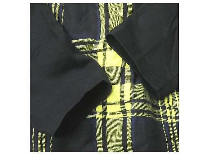 Autre Marque Abito camicia con cappuccio in plaid di lana e rayon Giallo - vista 7