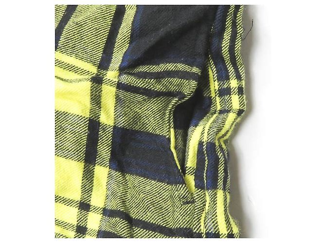 Autre Marque Abito camicia con cappuccio in plaid di lana e rayon Giallo - vista 8