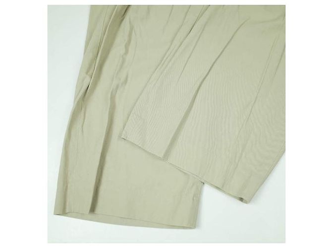 Autre Marque Calças de gabardine de algodão URU Bege - vista 8