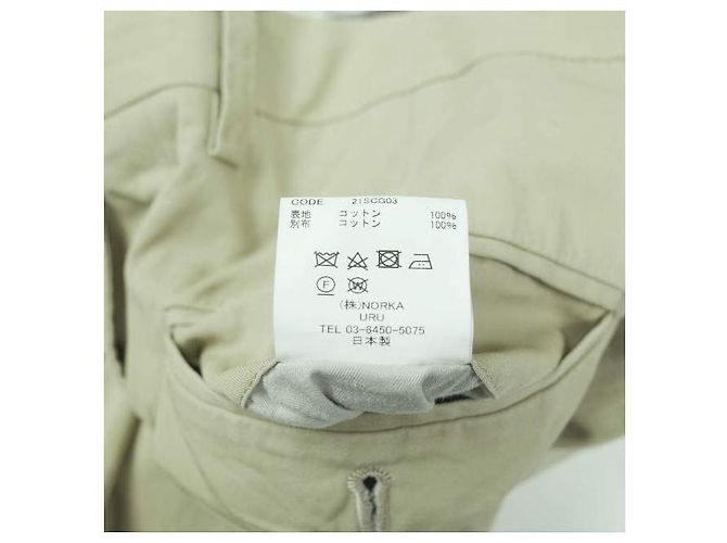 Autre Marque Calças de gabardine de algodão URU Bege - vista 9