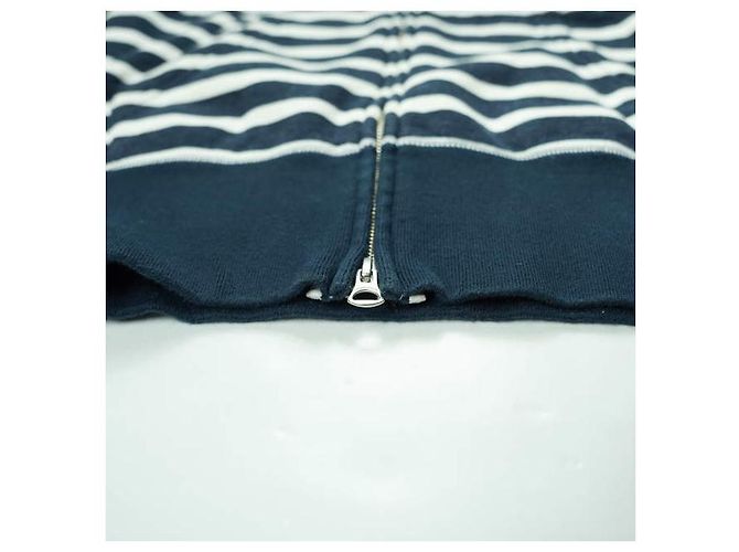 Autre Marque Loopwheeler Kapuzenpullover mit Reißverschluss in Marineblau - Ansicht 6