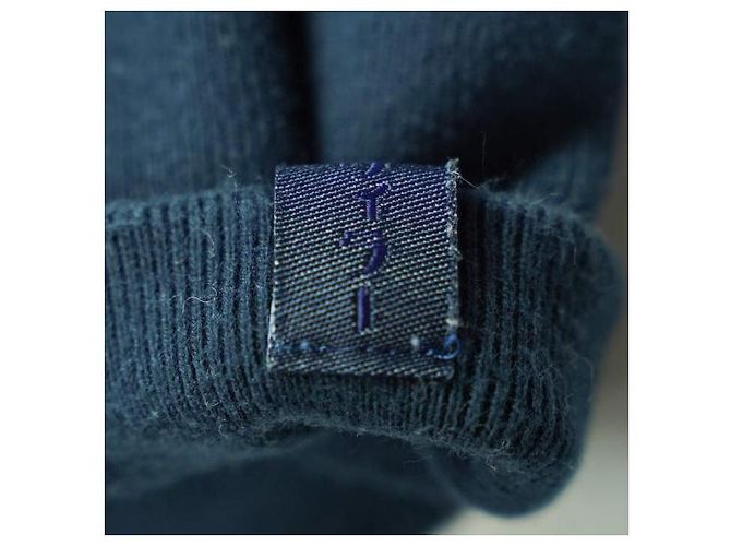 Autre Marque Loopwheeler Kapuzenpullover mit Reißverschluss in Marineblau - Ansicht 9