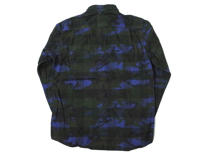 Autre Marque Camicia a quadri in flanella camouflage SOPHNET. S Blu - vista 2