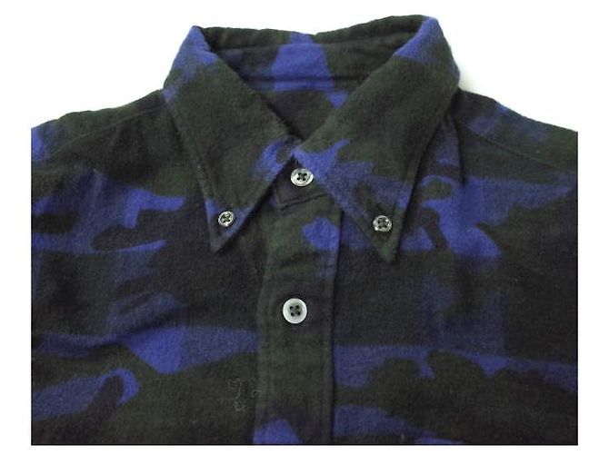 Autre Marque Camicia a quadri in flanella camouflage SOPHNET. S Blu - vista 3