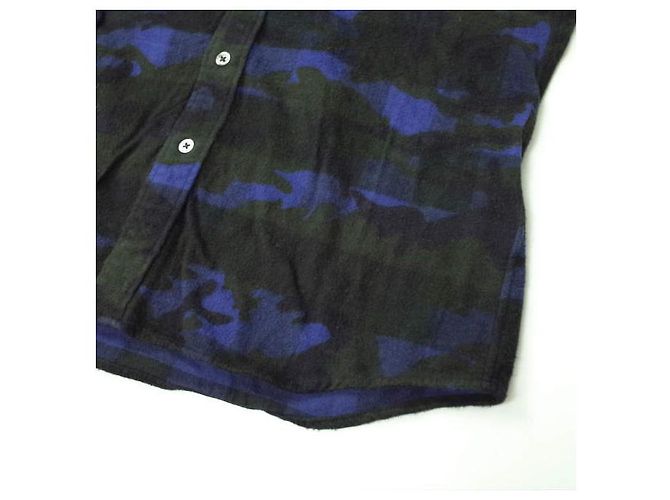Autre Marque Camicia a quadri in flanella camouflage SOPHNET. S Blu - vista 4