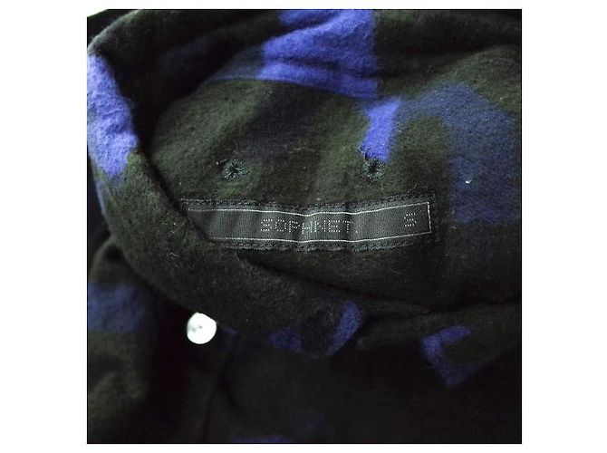 Autre Marque Camicia a quadri in flanella camouflage SOPHNET. S Blu - vista 7