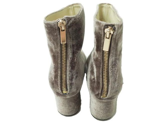 Autre Marque Samtkurze Stiefel Rauchrosa Pink - Ansicht 3