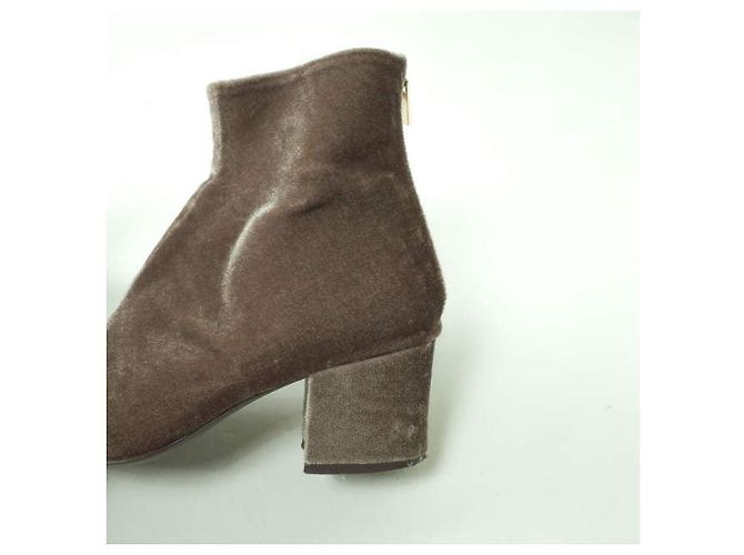 Autre Marque Samtkurze Stiefel Rauchrosa Pink - Ansicht 6