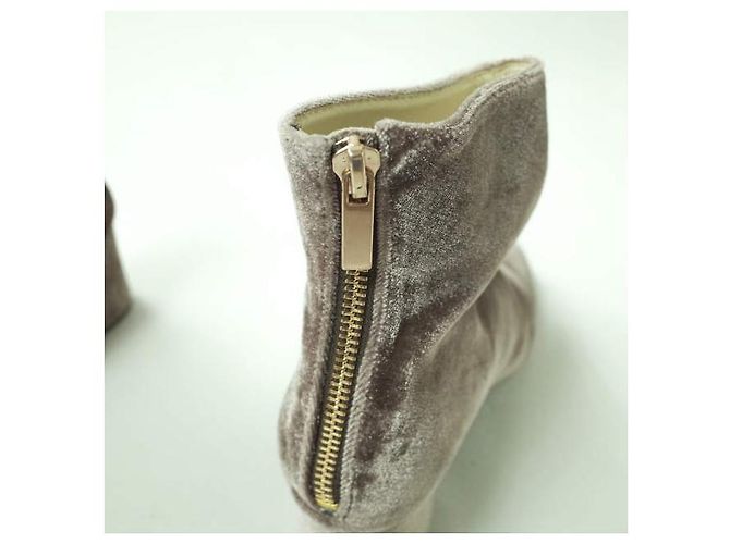 Autre Marque Samtkurze Stiefel Rauchrosa Pink - Ansicht 7