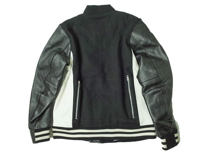 Autre Marque METAPHORE Leder Stadionjacke Schwarz - Ansicht 2