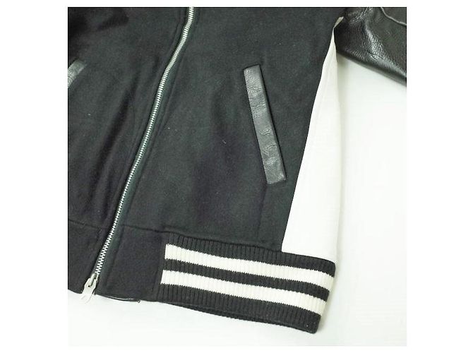Autre Marque METAPHORE Leder Stadionjacke Schwarz - Ansicht 4