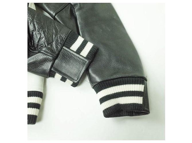 Autre Marque METAPHORE Leder Stadionjacke Schwarz - Ansicht 5