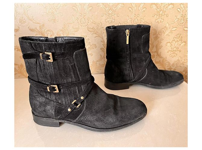 Stivaletti Dior in pelle nera Nero - vista 8