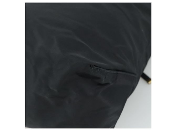 Borsa a spalla Burberry Blue Label in nylon e pelle 2 in 1 nera Auth ti2574 Nero - vista 15