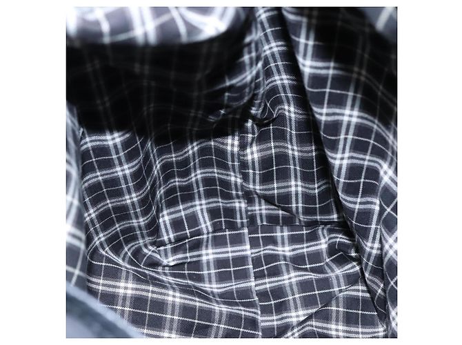 Borsa a spalla Burberry Blue Label in nylon e pelle 2 in 1 nera Auth ti2574 Nero - vista 19