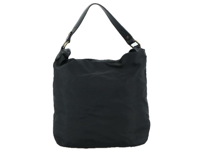 Borsa a spalla Burberry Blue Label in nylon e pelle 2 in 1 nera Auth ti2574 Nero - vista 2