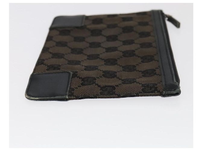 GUCCI GG Borsa Clutch in Tela Pelle 3Set Nera Auth ti2507 Nero - vista 13