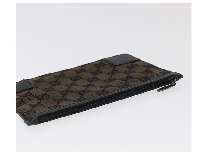 GUCCI GG Borsa Clutch in Tela Pelle 3Set Nera Auth ti2507 Nero - vista 14
