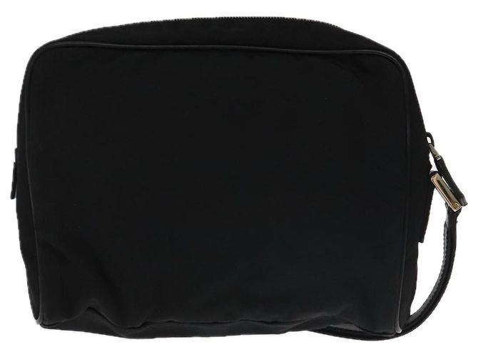 GUCCI GG Borsa Clutch in Tela Pelle 3Set Nera Auth ti2507 Nero - vista 3