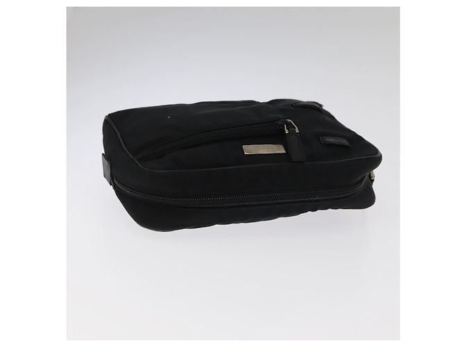 GUCCI GG Borsa Clutch in Tela Pelle 3Set Nera Auth ti2507 Nero - vista 5