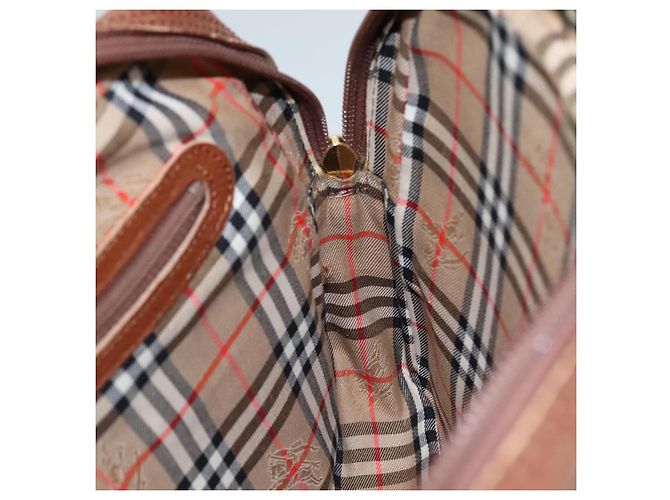 Autre Marque Borsa a mano in pelle marrone e oro Burberrys Auth ti2491 D'oro - vista 11