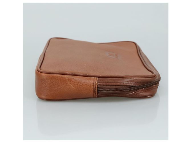 Autre Marque Borsa a mano in pelle marrone e oro Burberrys Auth ti2491 D'oro - vista 3