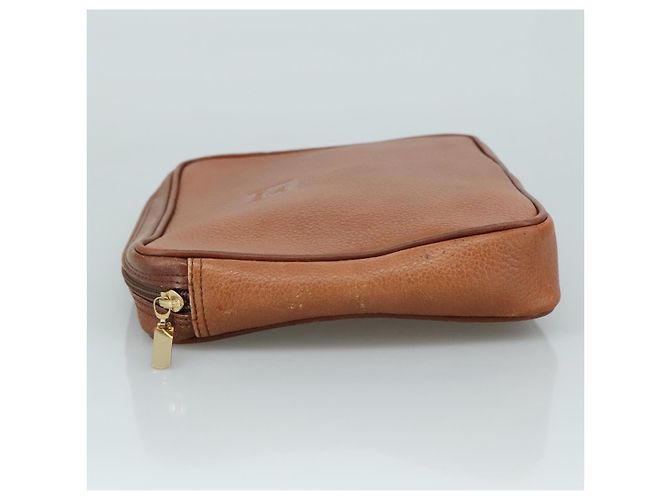 Autre Marque Borsa a mano in pelle marrone e oro Burberrys Auth ti2491 D'oro - vista 4