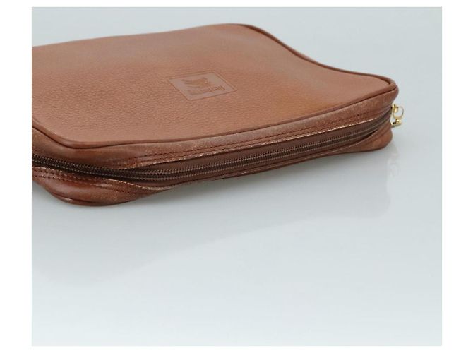 Autre Marque Borsa a mano in pelle marrone e oro Burberrys Auth ti2491 D'oro - vista 5