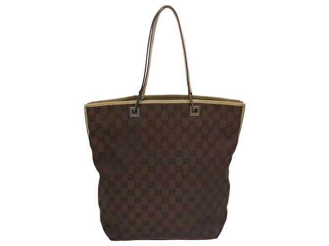 GUCCI GG Canvas Sherry Line Tote Bag Braun 31243 Auth ep7003 - Ansicht 13