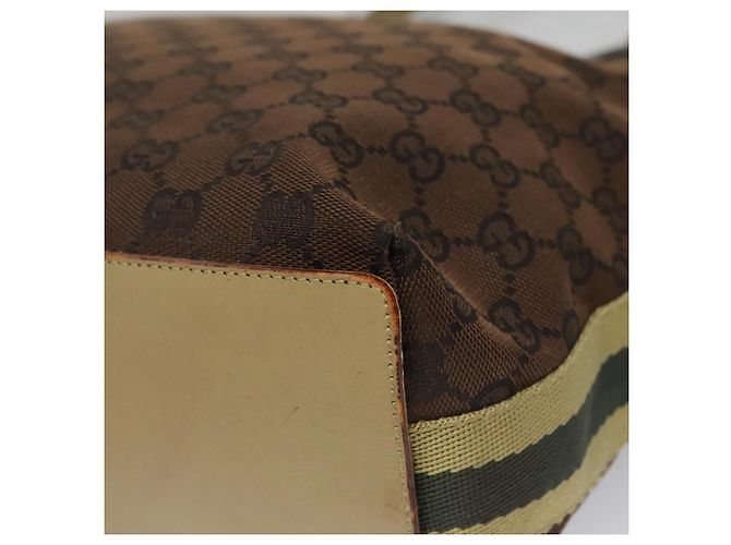 GUCCI GG Canvas Sherry Line Tote Bag Braun 31243 Auth ep7003 - Ansicht 15