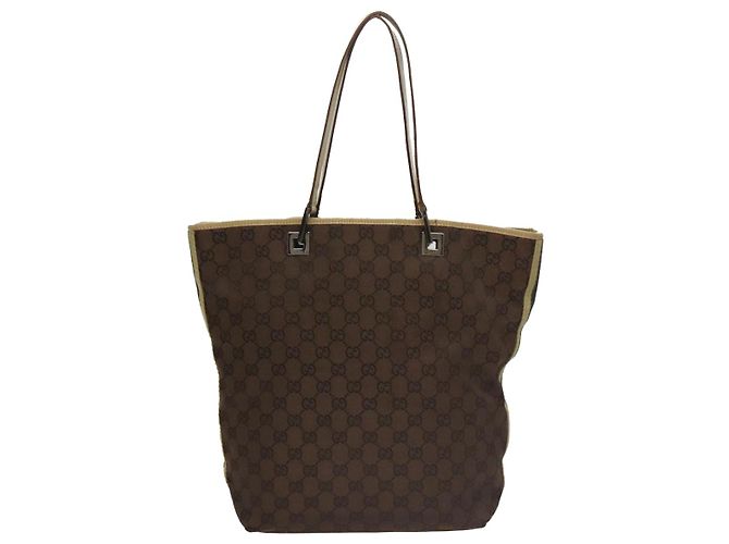 GUCCI GG Canvas Sherry Line Tote Bag Braun 31243 Auth ep7003 - Ansicht 2