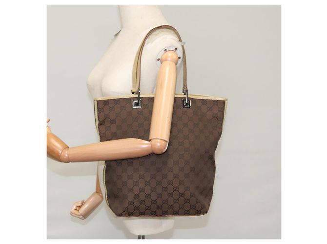 GUCCI GG Canvas Sherry Line Tote Bag Braun 31243 Auth ep7003 - Ansicht 22