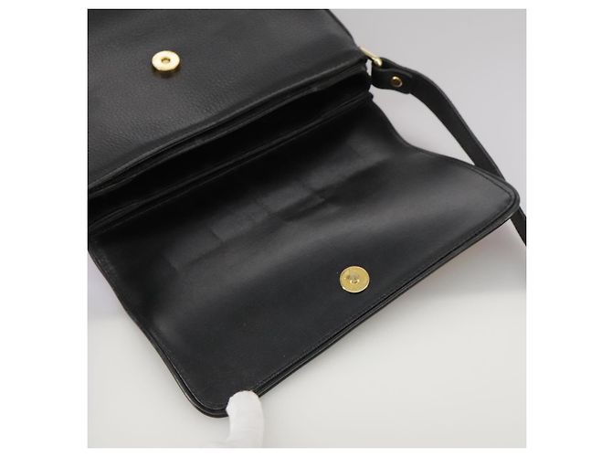 Autre Marque Borsa a spalla Burberrys in pelle nera e oro Auth mr850 Nero D'oro - vista 11