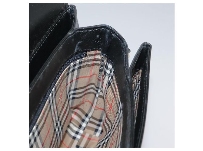 Autre Marque Borsa a spalla Burberrys in pelle nera e oro Auth mr850 Nero D'oro - vista 20