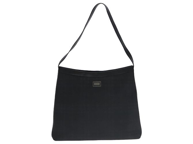 Borsa a spalla Burberry Nova Check in PVC nera Auth ac3493 Nero - vista 13