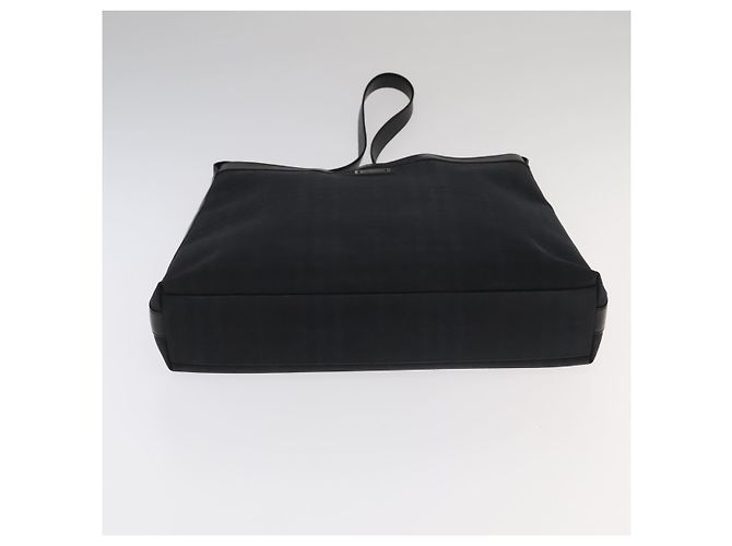 Borsa a spalla Burberry Nova Check in PVC nera Auth ac3493 Nero - vista 5