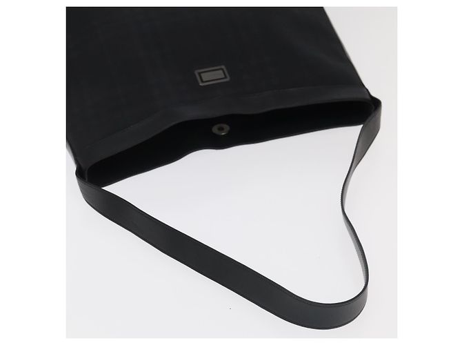 Borsa a spalla Burberry Nova Check in PVC nera Auth ac3493 Nero - vista 7