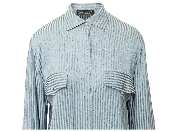 Autre Marque Camicia a righe Nora Grandi Grigio - vista 3