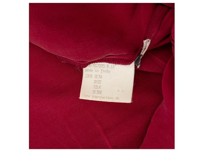 Autre Marque Top in seta vintage Rosso - vista 15