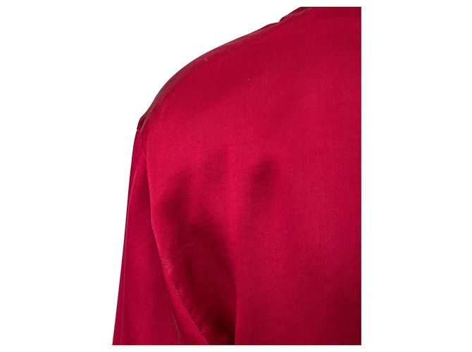 Autre Marque Top in seta vintage Rosso - vista 6