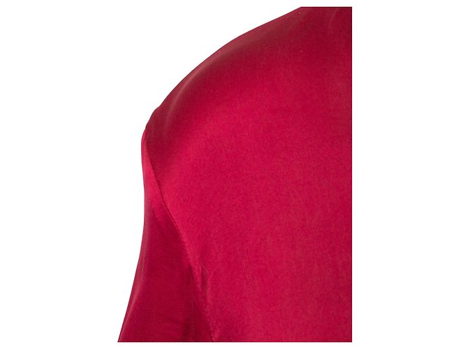 Autre Marque Top in seta vintage Rosso - vista 7