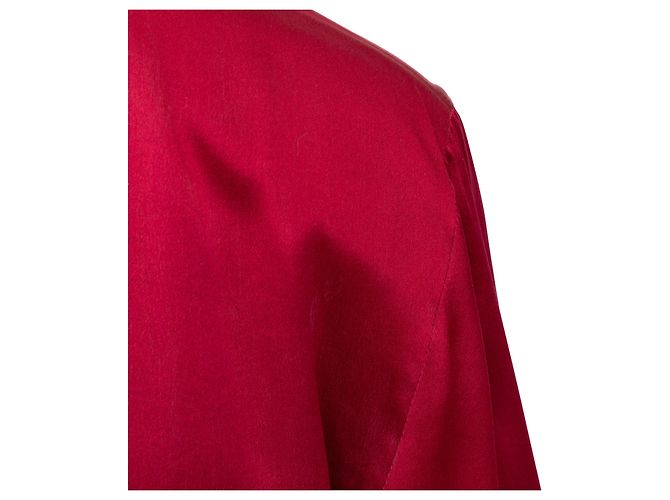 Autre Marque Top in seta vintage Rosso - vista 8