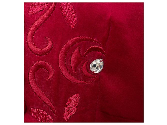 Autre Marque Top in seta vintage Rosso - vista 9