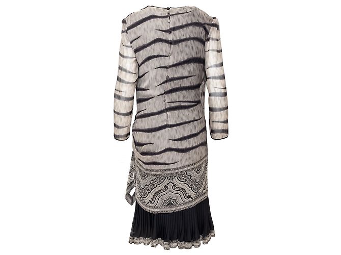 Autre Marque Vestido de seda Ematite Gris - vista 2